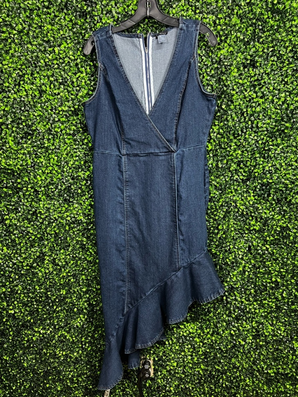 VENUS | Denim Ruffle Dress - Picture 2 of 8